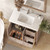 NCS 36" Louvered Freestanding Bathroom Vanity with Acrylic Sink (Right drawer)