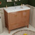 NCS 36" Louvered Freestanding Bathroom Vanity with Acrylic Sink (Right drawer)