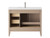 NCS 42" Louvered Freestanding Bathroom Vanity with Acrylic Sink (Right drawer)
