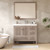 NCS 42" Louvered Freestanding Bathroom Vanity with Acrylic Sink (Right drawer)