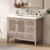 NCS 42" Louvered Freestanding Bathroom Vanity with Acrylic Sink (Right drawer)
