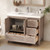 NCS 42" Louvered Freestanding Bathroom Vanity with Acrylic Sink (Right drawer)