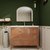 NCS 42" Louvered Freestanding Bathroom Vanity with Acrylic Sink (Right drawer)