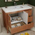 NCS 42" Louvered Freestanding Bathroom Vanity with Acrylic Sink (Right drawer)