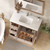 NCS 42" Louvered Freestanding Bathroom Vanity with Acrylic Sink (Left drawer)