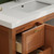 NCS 42" Louvered Freestanding Bathroom Vanity with Acrylic Sink (Left drawer)