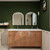 NCS 60" Louvered Freestanding Bathroom Vanity with Double Acrylic Sink