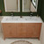 NCS 60" Louvered Freestanding Bathroom Vanity with Double Acrylic Sink