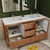 NCS 60" Louvered Freestanding Bathroom Vanity with Double Acrylic Sink