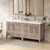 NCS 72" Louvered Freestanding Bathroom Vanity with Double Acrylic Sink