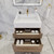 BT001 24" Modern Wall-Mounted Floating Bathroom Vanity with Reinforced Acrylic Sink Top