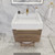 BT001 24" Modern Wall-Mounted Floating Bathroom Vanity with Reinforced Acrylic Sink Top