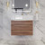 BT001 24" Modern Wall-Mounted Floating Bathroom Vanity with Reinforced Acrylic Sink Top