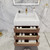 BT001 24" Modern Wall-Mounted Floating Bathroom Vanity with Reinforced Acrylic Sink Top