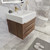 BT001 24" Modern Wall-Mounted Floating Bathroom Vanity with Reinforced Acrylic Sink Top