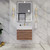BT001 24" Modern Wall-Mounted Floating Bathroom Vanity with Reinforced Acrylic Sink Top