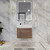 BT001 24" Modern Wall-Mounted Floating Bathroom Vanity with Reinforced Acrylic Sink Top