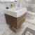 BT001 24" Modern Wall-Mounted Floating Bathroom Vanity with Reinforced Acrylic Sink Top