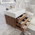 BT001 24" Modern Wall-Mounted Floating Bathroom Vanity with Reinforced Acrylic Sink Top