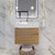 BT001 30" Modern Wall-Mounted Floating Bathroom Vanity with Reinforced Acrylic Sink Top