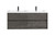 SLIM 60" Double Sink Wall Mounted Modern Bathroom Vanity