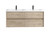 SLIM 60" Double Sink Wall Mounted Modern Bathroom Vanity