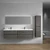 SLIM 84" Double Sink Wall Mounted Modern Bathroom Vanity