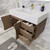 BT001 36" Modern Wall-Mounted Floating Bathroom Vanity with Right Drawers and Reinforced Acrylic Sink Top