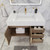 BT001 36" Modern Wall-Mounted Floating Bathroom Vanity with Right Drawers and Reinforced Acrylic Sink Top