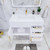 BT001 36" Modern Wall-Mounted Floating Bathroom Vanity with Right Drawers and Reinforced Acrylic Sink Top