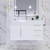 BT001 36" Modern Wall-Mounted Floating Bathroom Vanity with Right Drawers and Reinforced Acrylic Sink Top