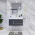 BT001 36" Modern Wall-Mounted Floating Bathroom Vanity with Right Drawers and Reinforced Acrylic Sink Top