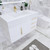 BT001 36" Modern Wall-Mounted Floating Bathroom Vanity with Right Drawers and Reinforced Acrylic Sink Top