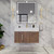 BT001 36" Modern Wall-Mounted Floating Bathroom Vanity with Right Drawers and Reinforced Acrylic Sink Top
