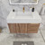 BT001 36" Modern Wall-Mounted Floating Bathroom Vanity with Right Drawers and Reinforced Acrylic Sink Top