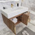 BT001 36" Modern Wall-Mounted Floating Bathroom Vanity with Right Drawers and Reinforced Acrylic Sink Top