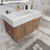 BT001 36" Modern Wall-Mounted Floating Bathroom Vanity with Right Drawers and Reinforced Acrylic Sink Top