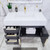 BT001 36" Modern Wall-Mounted Floating Bathroom Vanity with Left Drawers and Reinforced Acrylic Sink Top