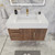 BT001 36" Modern Wall-Mounted Floating Bathroom Vanity with Left Drawers and Reinforced Acrylic Sink Top