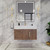 BT001 36" Modern Wall-Mounted Floating Bathroom Vanity with Left Drawers and Reinforced Acrylic Sink Top