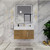 BT001 36" Modern Wall-Mounted Floating Bathroom Vanity with Left Drawers and Reinforced Acrylic Sink Top