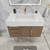 BT001 36" Modern Wall-Mounted Floating Bathroom Vanity with Left Drawers and Reinforced Acrylic Sink Top
