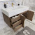 BT001 36" Modern Wall-Mounted Floating Bathroom Vanity with Left Drawers and Reinforced Acrylic Sink Top