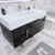 BT001 42" Modern Wall-Mounted Floating Bathroom Vanity with Right Drawers and Reinforced Acrylic Sink Top