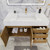 BT001 42" Modern Wall-Mounted Floating Bathroom Vanity with Right Drawers and Reinforced Acrylic Sink Top