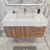 BT001 42" Modern Wall-Mounted Floating Bathroom Vanity with Right Drawers and Reinforced Acrylic Sink Top