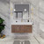 BT001 42" Modern Wall-Mounted Floating Bathroom Vanity with Right Drawers and Reinforced Acrylic Sink Top