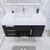BT001 42" Modern Wall-Mounted Floating Bathroom Vanity with Left Drawers and Reinforced Acrylic Sink Top