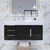 BT001 42" Modern Wall-Mounted Floating Bathroom Vanity with Left Drawers and Reinforced Acrylic Sink Top