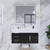 BT001 42" Modern Wall-Mounted Floating Bathroom Vanity with Left Drawers and Reinforced Acrylic Sink Top